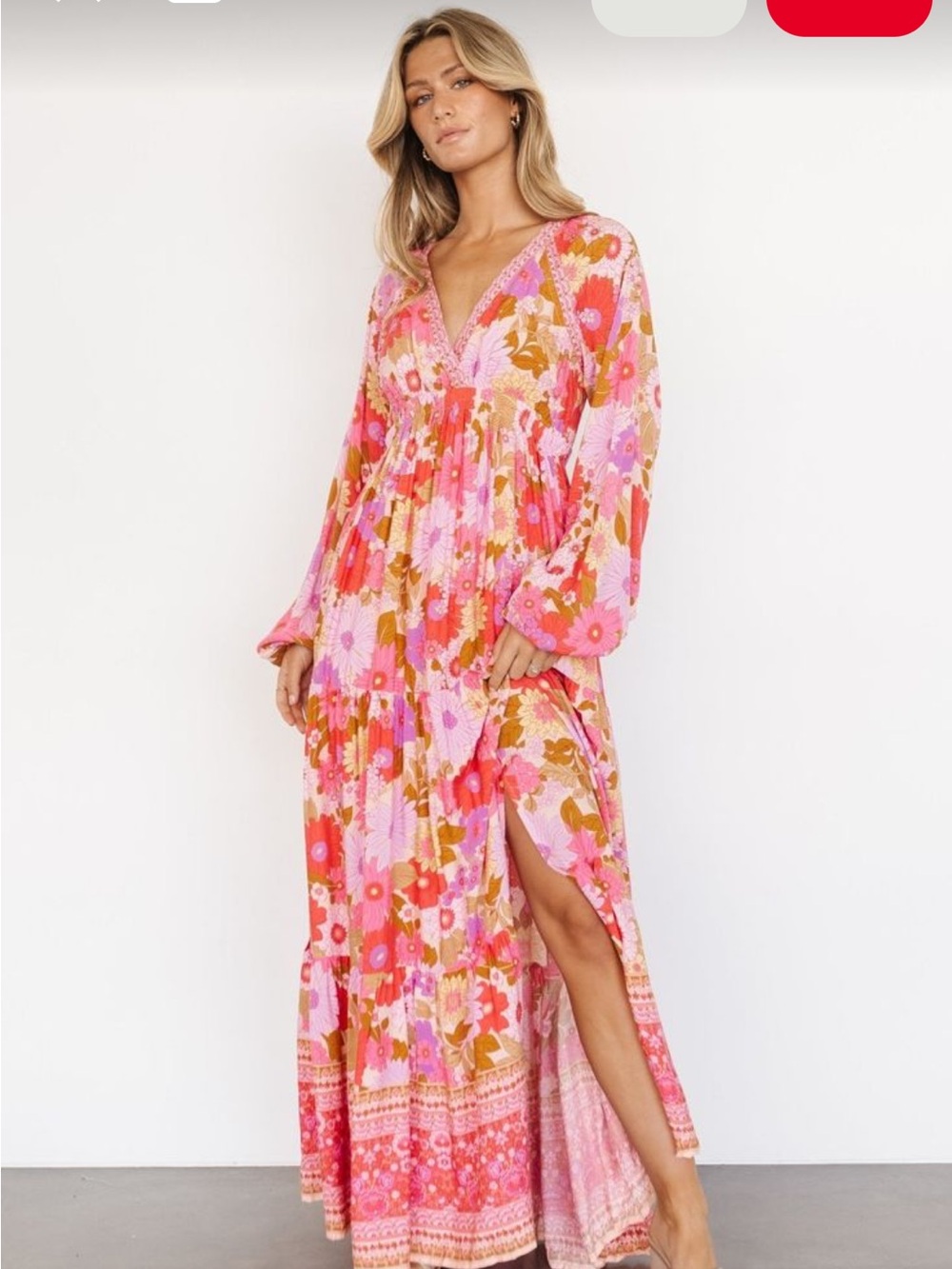 Malena Maxi Dress | Pink Multi Baltic born